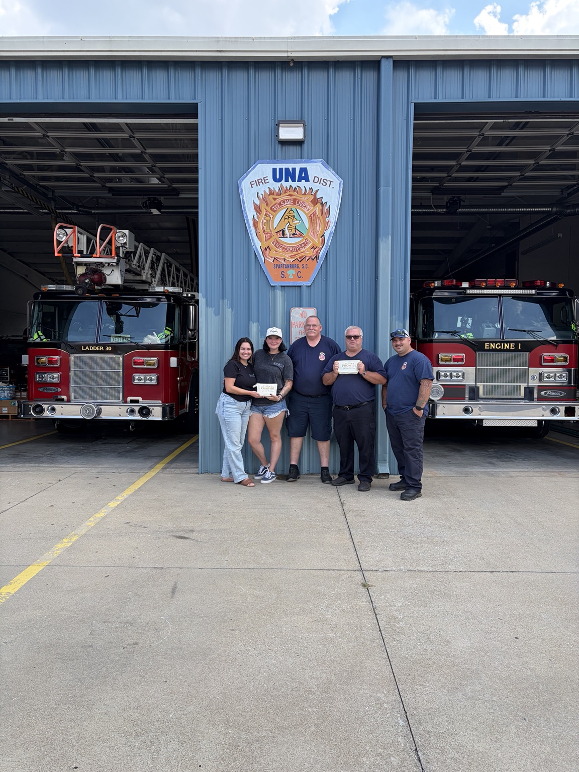 Tyler's Promise at a fire department